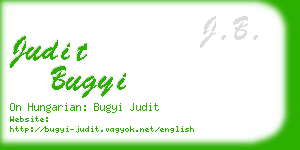 judit bugyi business card